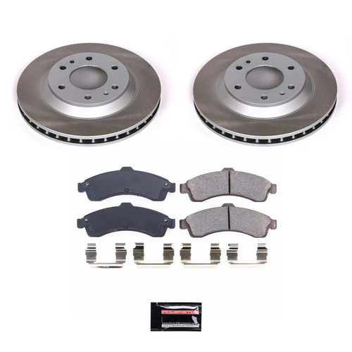 Power Stop 02-04 Oldsmobile Bravada Front Semi-Coated Rotor Kit - SC2057 Photo - Primary