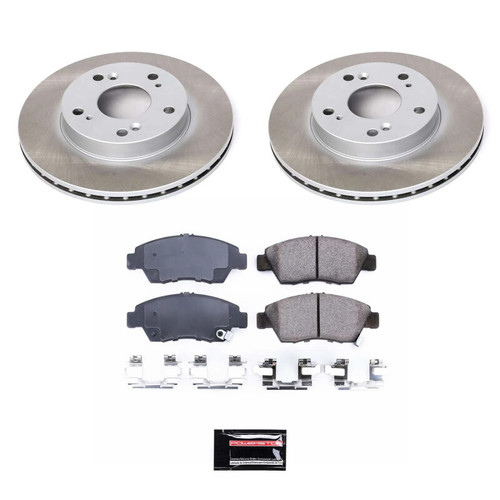 Power Stop 04-05 Honda Civic Front Semi-Coated Rotor Kit - SC2386 Photo - Primary