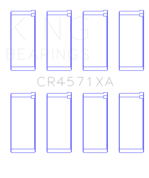 King Engine Bearings Mitsubishi 4D56 (Size +0.50mm) Connecting Rod Bearing Set - CR4571XA0.5 Photo - Primary