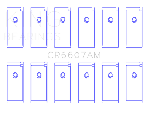 King Engine Bearings Datsun L28 (Size +0.50mm) Connecting Rod Bearing Set - CR6607AM0.5 Photo - Primary