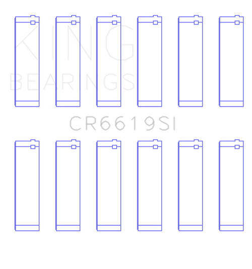 King Engine Bearings Ford V6 (Size +1.0mm) Connecting Rod Bearing Set - CR6619SI1.0 Photo - Primary