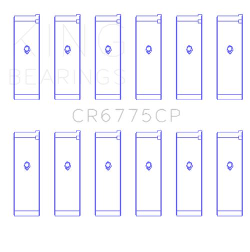 King Engine Bearings Nissan Vq35DE (Size +0.75mm) Connecting Rod Bearing Set - CR6775CP0.75 Photo - Primary
