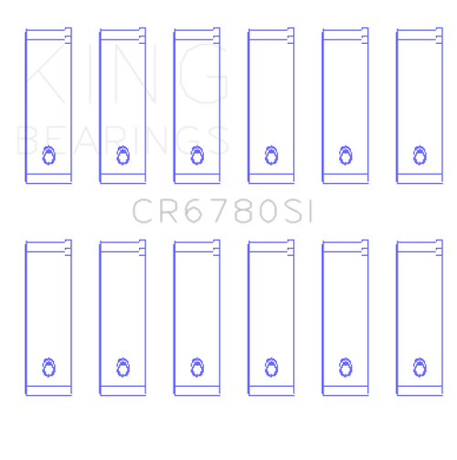 King Engine Bearings Chrysler 2.7L (Size +0.25mm) Connecting Rod Bearing Set - CR6780SI0.25 Photo - Primary
