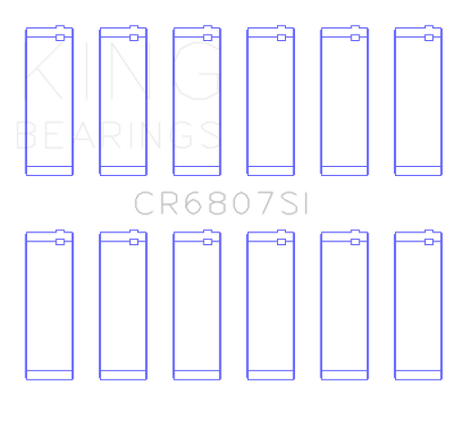 King Engine Bearings Ford V6 Triton/Ohv (Od+.002in) (Size +0.75mm) Connecting Rod Bearing Set - CR6807SI0.75 Photo - Primary