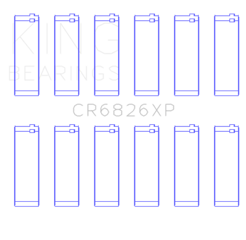 King Engine Bearings Gm/HolDEn 3.6 Lf4/Lfx/Lgx (Size +0.25mm) Connecting Rod Bearing Set - CR6826XP0.25 Photo - Primary