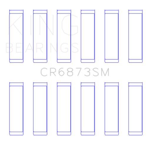 King Engine Bearings Toyota 2Gr-Fe/3Gr-Fe (Size +0.50mm) Connecting Rod Bearing Set - CR6873SM0.5 Photo - Primary