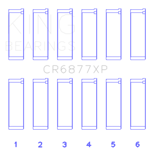 King Engine Bearings BMW S54B32 3.2L (Size STDX) Connecting Rod Bearing Set - CR6877XPSTDX Photo - Primary