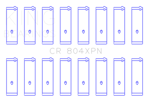 King Engine Bearings Ford 260Ci 289Ci 302 5.0L Windsor (Size STDX) Connecting Rod Bearing Set - CR804XPNSTDX Photo - Primary
