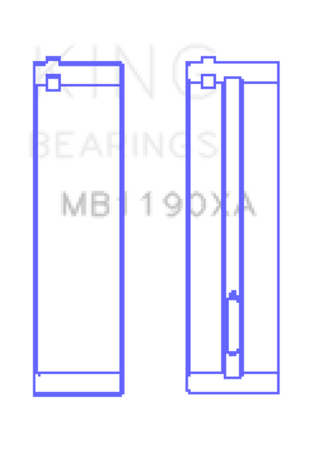 King Engine Bearings Mercedes Benz Om611.960/981/821/962/966 (Size +0.25mm) Main Bearing Set - MB1190XA0.25 Photo - Primary