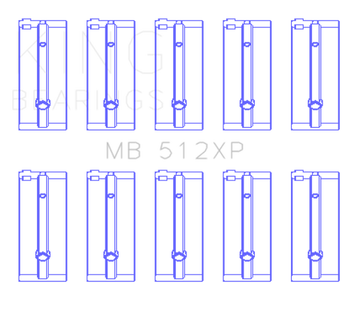 King Engine Bearings Ford Bda (Size STDX) Main Bearing Set - MB512XPSTDX Photo - Primary