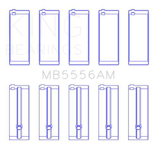 King Engine Bearings Suzuki G-13 (Size +0.25mm) Main Bearing Set - MB5556AM0.25 Photo - Primary