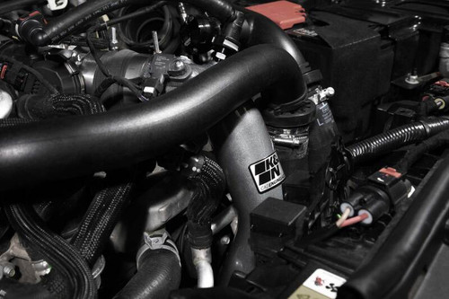 K&N 2023 Ford Bronco Raptor 3.0L V6 Aluminum Charge Pipe Kit - Gunmetal Gray - 77-1020KC Photo - Mounted