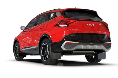 Rally Armor 23-24 Kia Sportage Black UR Mud Flap w/ Dark Grey Logo - MF81-UR-BLK-DGRY User 1