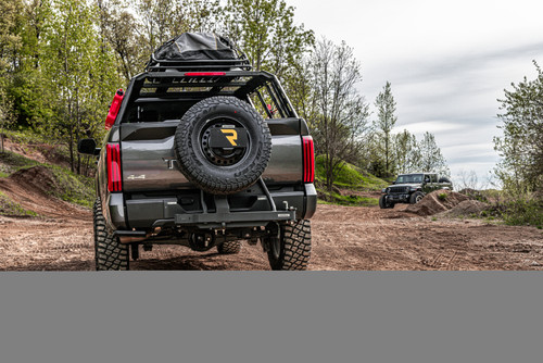 Go Rhino Swing-A-Way Hitch Mounted Tire Carrier (Lic. Plate Lights Not Included) - Textured Black - HC200T Photo - lifestyle view