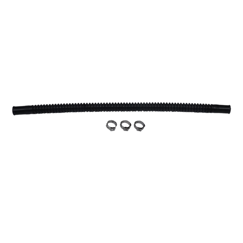 Deatschwerks Convoluted Tubing 300mm Length x 10mm ID Side 1 x 10mm ID Side 2 - Black - 9-CT-12-38 Photo - Primary