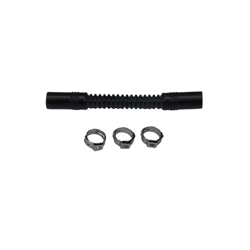 Deatschwerks Convoluted Tubing 100mm Length x 8mm ID Side 1 x 8mm ID Side 2 - Black - 9-CT-4-516 Photo - Primary