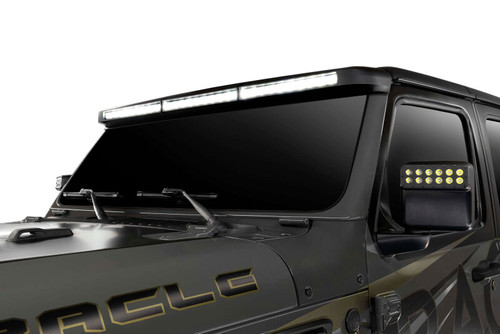 Oracle Jeep Wrangler JL/Gladiator JT Integrated Windhsiled LED Light Bar System - 5917-023 Photo - Mounted