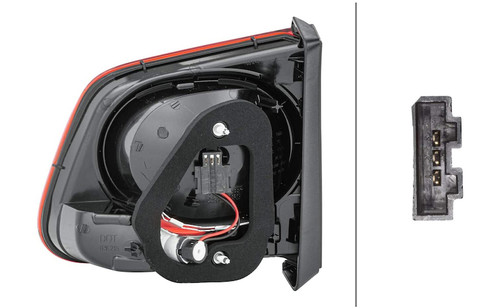 Hella 2009-2011 Volkswagen Tiguan Right Inner Tail Light - 009692101 Photo - Close Up