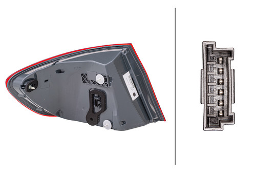 Hella 2011-2016 BMW 528i Right Outer Tail Light - 011144341 Photo - Close Up