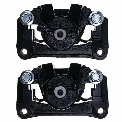 Power Stop 08-15 Toyota Sequoia Rear Black Caliper - Pair w/Bracket - S3276BLK Photo - out of package