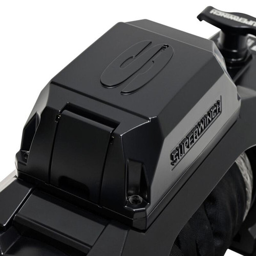 Superwinch 12000 LBS 12V DC 3/8in x 80ft Synthetic Rope SX12SR Winch - Semi Gloss Black - 1712204 Photo - Close Up