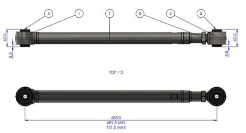 SuperPro 08-21 Toyota Land Cruiser 200 Series HD Adj. Rear Lower Trailing Arm Set - TRC1139 Photo - out of package