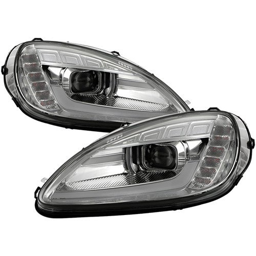 Spyder 05-13 Chevy Corvette C6 Projector Headlights Seq LED Turn Signal w/SB DRL Parking Light - 5087928 Photo - Primary