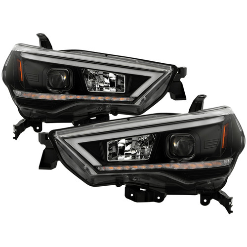 Spyder 14-20 Toyota 4Runner Projector Headlights w/Seq. LED Turn Sig. LED White Light Bar Park Light - 5088154 Photo - Primary