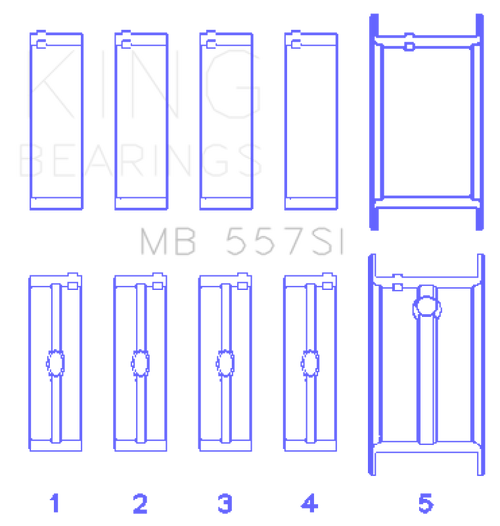 King Engine Bearings For General Motors 262/267/302/307/327/350 - MB557SI010 Photo - Primary