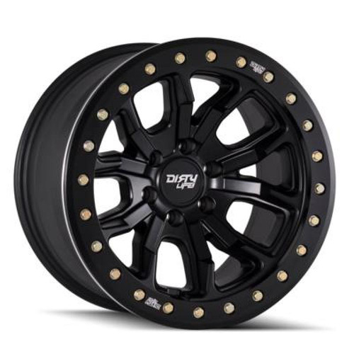 Dirty Life 9303 DT-1 17x9 / 5x127 BP / -12mm Offset / 78.1mm Hub Matte Black Wheel - Beadlock - 9303-7973MB12 User 1