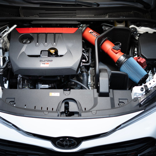 Injen 23-25 Toyota GR Corolla L3-1.6L Turbo Wrinkle Red Short Ram Cold Air Intake - SP2082WR Photo - Mounted