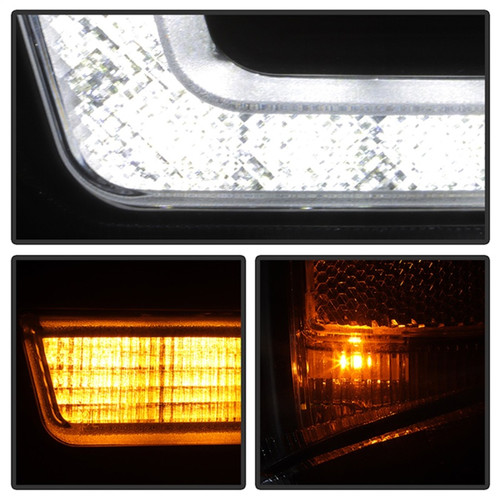 Spyder 20-23 Chevy Silverado 2500/3500 Proj Headlights - LED DRL - Black PRO-YD-CSHD20SI-SEQ-BK - 5088796 Photo - Unmounted