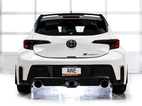 AWE 23-24 Toyota GR Corolla Track Edition Catback Exhaust - Chrome Silver Tips - 3020-52472 Photo - Mounted