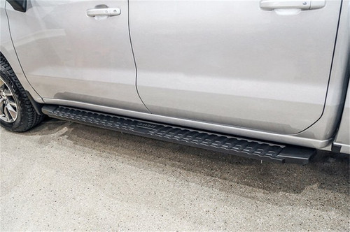 Deezee Universal Chevrolet/GMC/Dodge/Ford Full Size Truck Running Board ExtCab Section Molded Black - DZ16611 Photo - Mounted