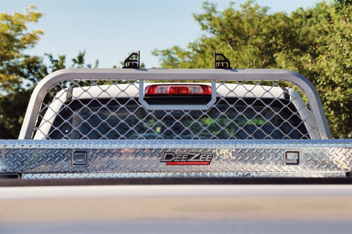 Deezee 99-16 Ford SuperDuty Cargo Management Cab Rack - Aluminum Mesh - DZ95050WR Photo - Mounted