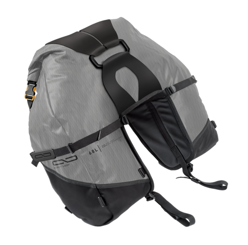 Giant Loop Great Basin Saddlebag 68L - Gray - GBSB26-G User 1