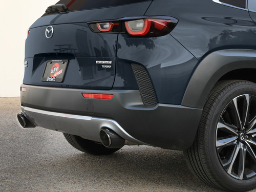 aFe 2023+ Mazda CX-50 Takeda 2.5in 304 SS Axle-Back Exhaust System w/ Carbon Fiber Tips - 49-37036-C Photo - Mounted