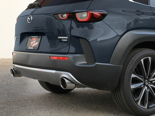 aFe 2023+ Mazda CX-50 Takeda 2.5in 304 SS Axle-Back Exhaust System w/ Polished Tips - 49-37036-P Photo - Mounted