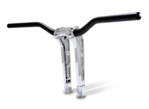 Performance Machine Phatbar H-Bar Assy, 11-1/2in Riser, 1-1/4in Bar, Int Wire, Gauge Mnt - Chrome - 0208-2197M-CH User 1