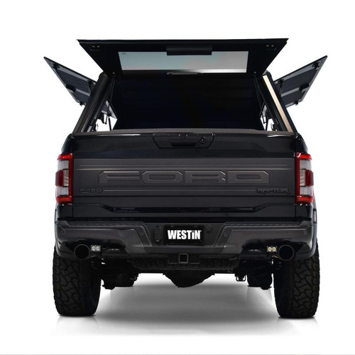 Westin EXP Truck Cap COMPLETE KIT A + B (21-25 Ford F-150/Lightning/Raptor CC 5.5ft. Bed) - 16-14065 Photo - Mounted