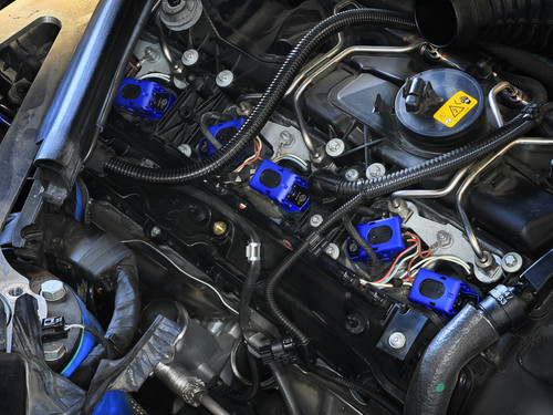 aFe 08-13 BMW 128i / 03-05 BMW 325i Scorcher High-Performance Ignition Coil - Set of 6 - 77-92013-MC Photo - Mounted