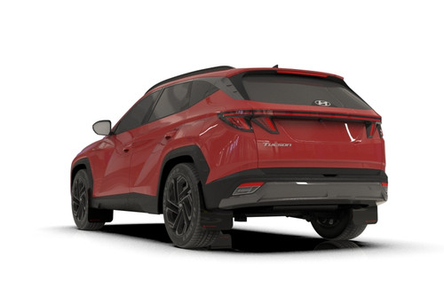 Rally Armor 2025+ Hyundai Tucson (Excl. ICE & XRT) Black UR Mud Flap w/ Red Logo - MF135-UR-BLK-RD User 1