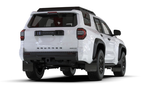 Rally Armor 2025+ Toyota 4Runner Black UR Mud Flap w/ White Logo - MF148-UR-BLK-WH User 1