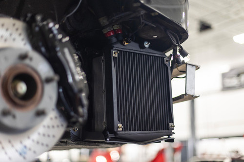 CSF Porsche 964/993 OEM+ Performance Fender Oil Cooler - 8334 Photo - Mounted