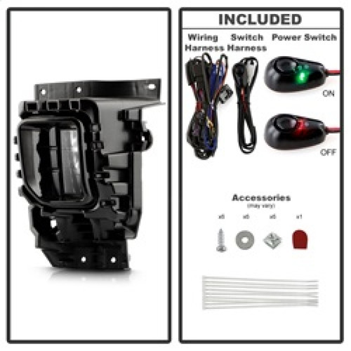 Spyder 2024+ Chevy Silverado 2500HD/3500HD OEM Style Full LED Fog Light w/Universal Switch - 9054013 Technical Bulletin