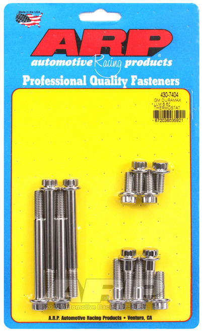 ARP GM Duramax LMM 6.6L 12PT SS (street) thermostat housing bolt kit - 430-7404 Photo - Primary