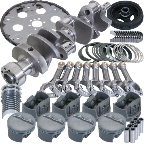 Eagle Chevy 350 1Pc 3.750in Crank 5.700in I-Beam Rods 4.030in Pistons 168 Tooth FP Balanced Assembly - B13006L03068 Photo - Primary