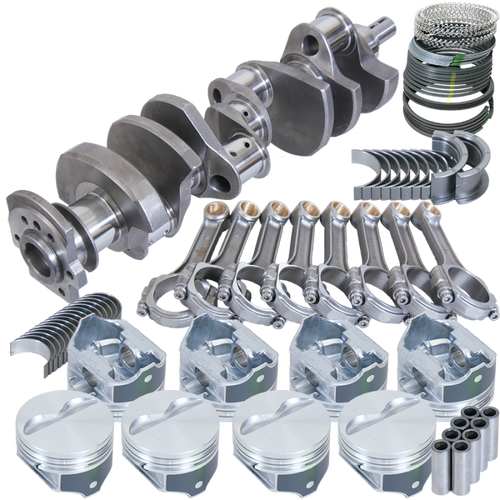 Eagle Chevy 350 2Pc 3.750in Crank 5.700in I-Beam Rod -5cc Flat Top 4.030in Pistons Balanced Assembly - B15455E030 Photo - Primary