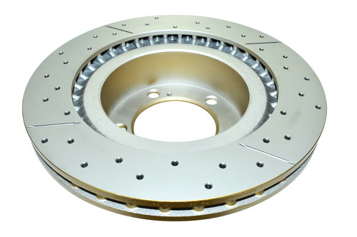 DBA 08-21 Lexus LX570 Front Drilled & Slotted Street Series Rotor - DBA2724X Photo - Close Up