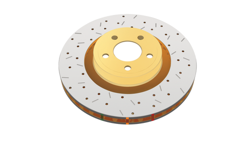DBA 00-05 Lexus IS300 Rear Drilled & Slotted 4000 Series Rotor - DBA4749XS Technical Drawing